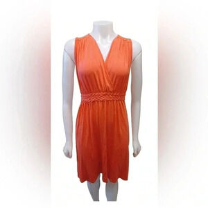 Cleo Petites Coral Sleeveless  Sundress Size Medium